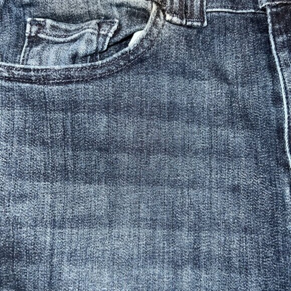 Frame Denim Jeans 27 Triple Binding Wide Leg Flare High Waist Naples Blue Double - Picture 5 of 12